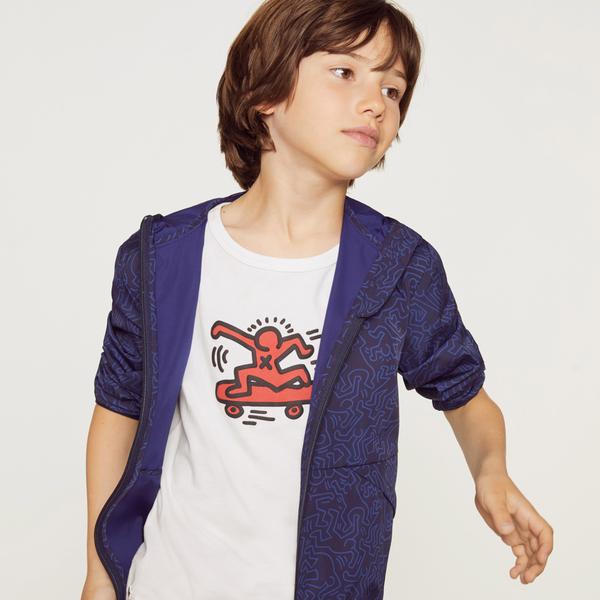 Lacoste X Keith Haring Print Boys' Crew Neck Jersey T-Shirt