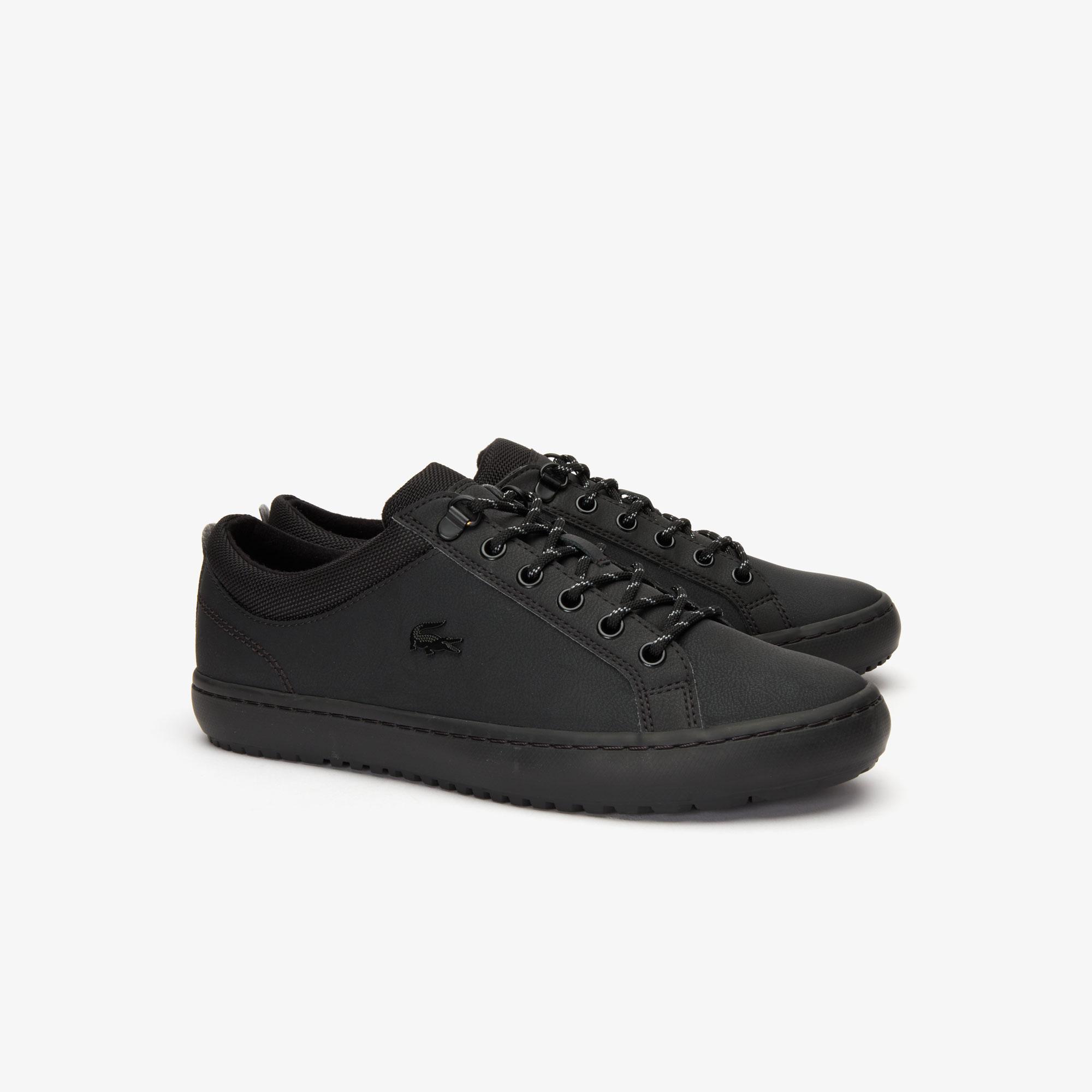 lacoste black casual shoes