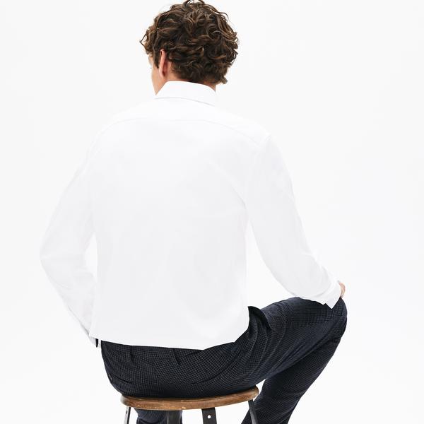 Lacoste Men's Slim Fit Stretch Cotton Poplin Shirt