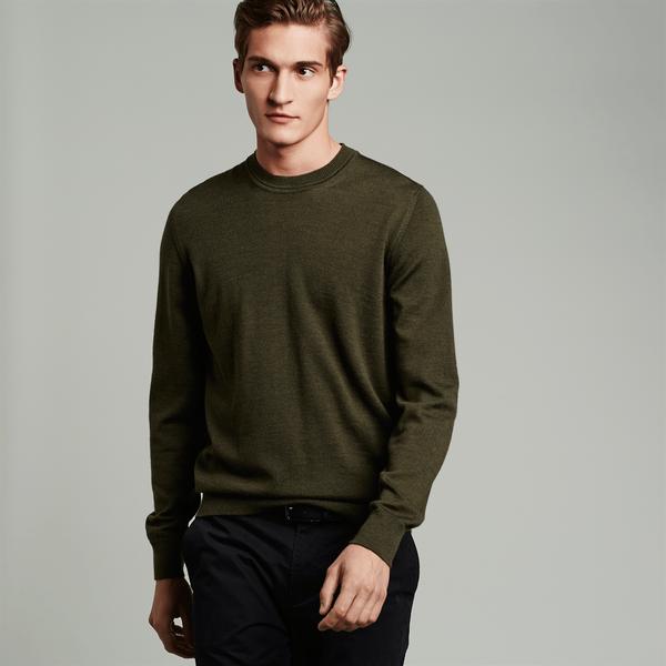 Lacoste Men's Crew Neck Wool Jersey Sweater