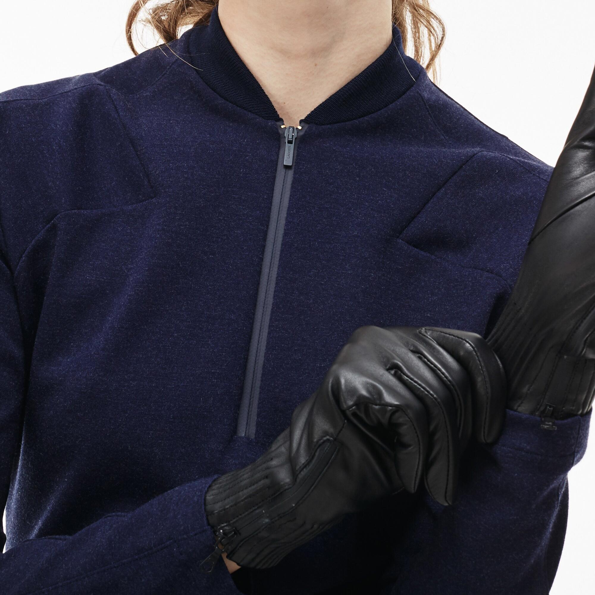 lacoste leather gloves