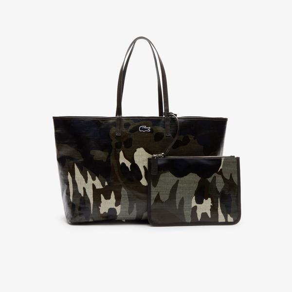 Lacoste Women's Robert George Large Coated Print Canvas Tote Bag