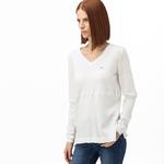 Lacoste светр жіночий з V-вирізом