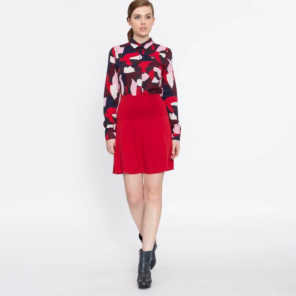 Lacoste Women's Wool Jersey Flare Sweater Skirt