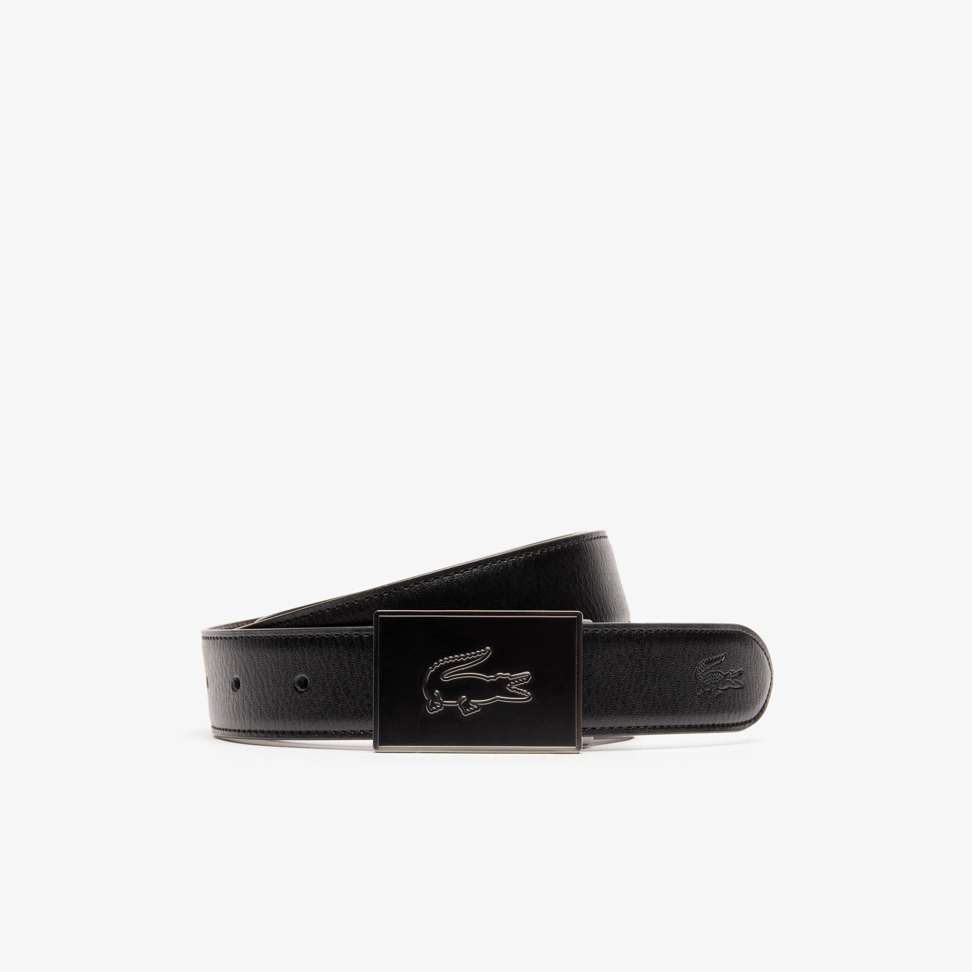 Lacoste Men&#39;s Reversible Leather Belt And 2 Buckles Gift Set RC4011 371 | Lacoste