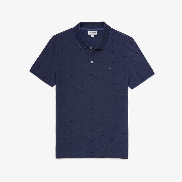 Lacoste Men's Micro Print Polo Shirt