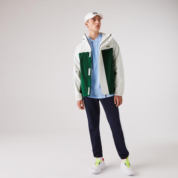 Lacoste Men's Lightweight Colorblock Hooded Water-Resistant Jacket
