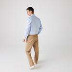 Lacoste Men's Regular Fit Checkered Premium Cotton Poplin Shirt