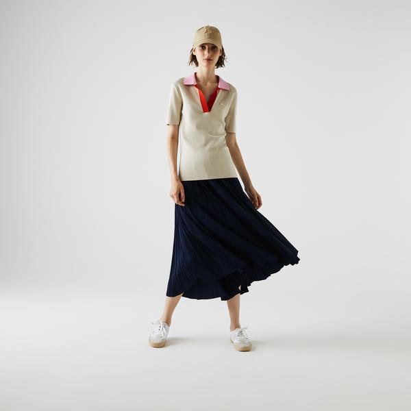 Lacoste Women's Branded Elasticised Pleated Skirt