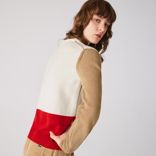 Lacoste светр жіночий Made in France з круглим вирізом