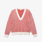 Lacoste светр жіночий з V-вирізом