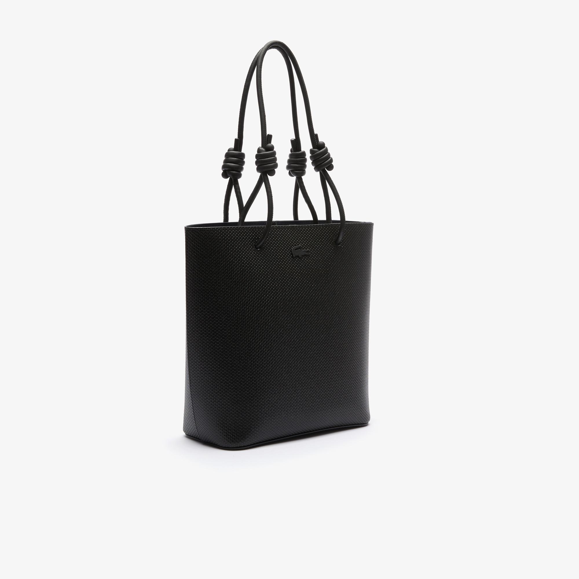 Lacoste Women's Chantaco Matte Piqué Leather Vertical Tote Bag