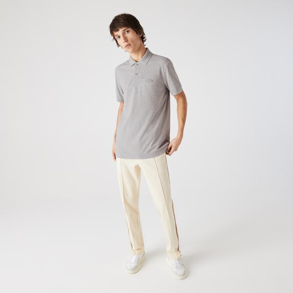 Lacoste Men’s LOOP POLO Shirt Regular Fit Heathered Cotton Piqué