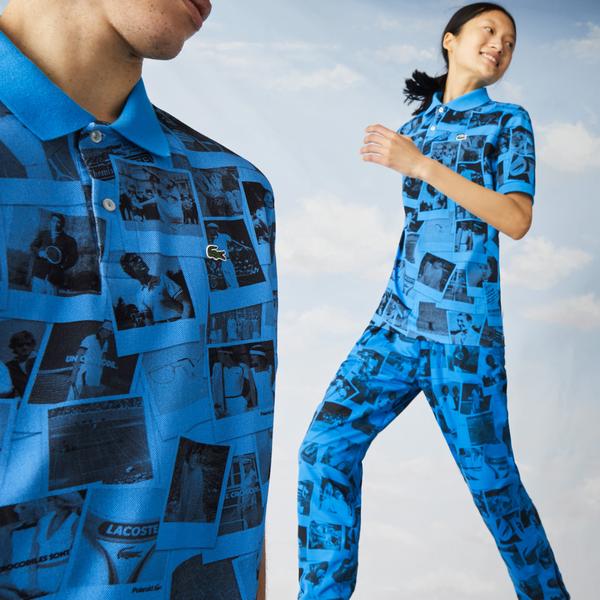 Lacoste Unisex LIVE x Polaroid Loose Fit Print Polo Shirt