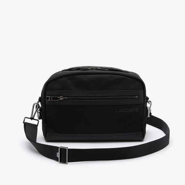 Lacoste Men’s L On The Go Shoulder Strap Resistant Canvas Messenger Bag