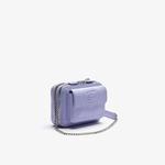 Lacoste Women’s Croco Crew Grained Leather Zip Mini Shoulder Bag
