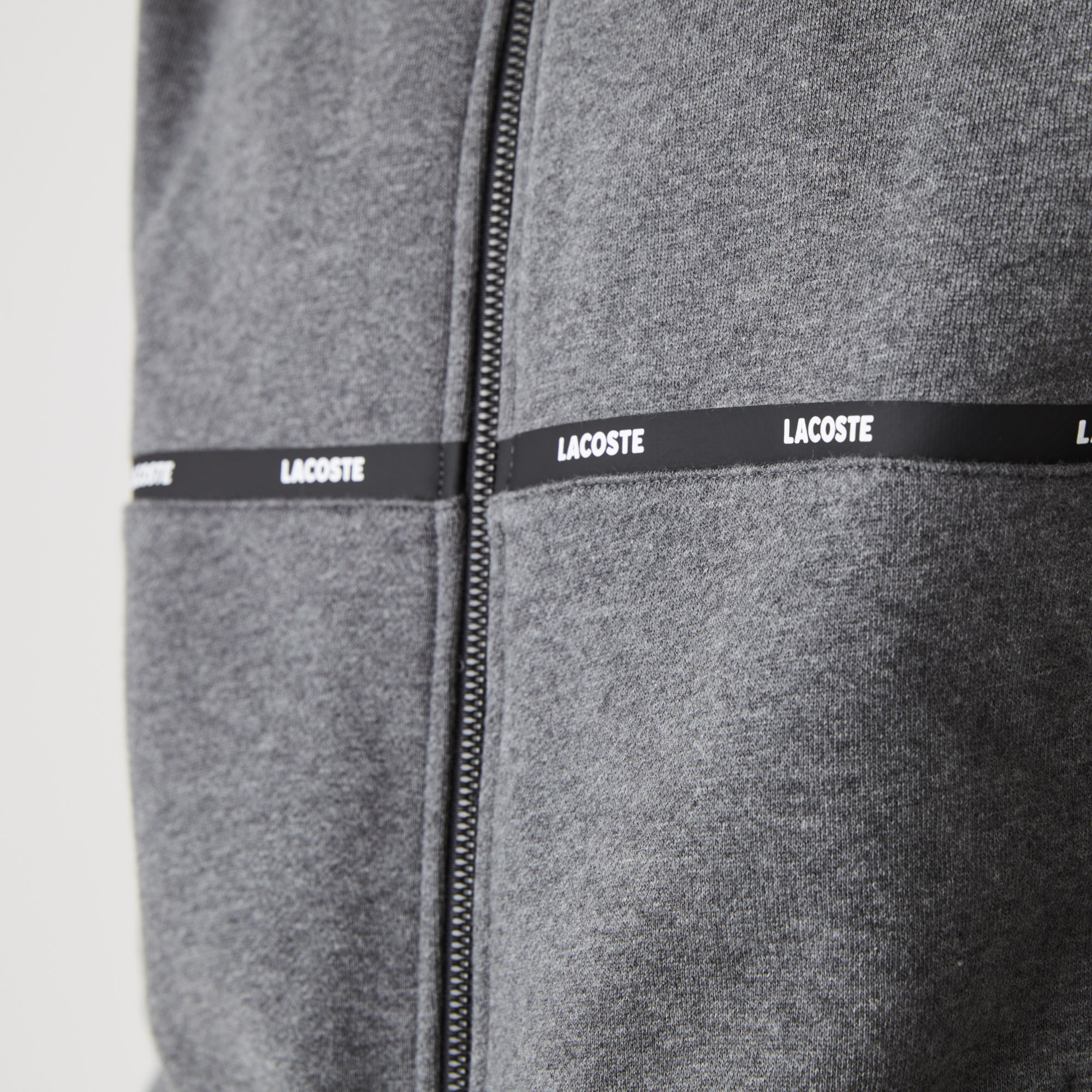 Lacoste Men's SPORT Hooded Two-Tone Fleece Zip Sweatshirt SH1518 