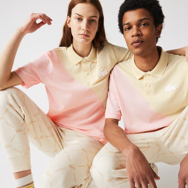 Lacoste Unisex LIVE Loose Fit Colourblock Cotton Piqué Polo Shirt