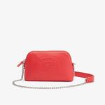 Lacoste Women’s Croco Crew Grained Leather Mini Crossbody Bag