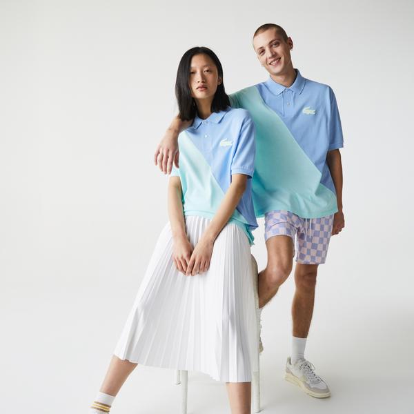 Lacoste Unisex LIVE Loose Fit Colourblock Cotton Piqué Polo Shirt