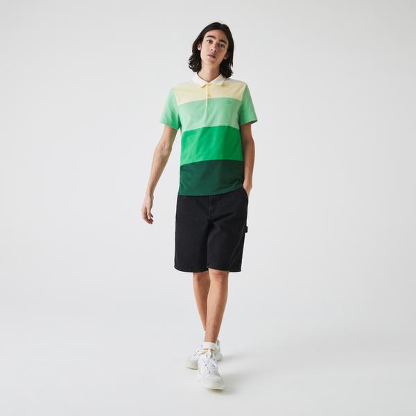 Lacoste Men’s Regular Fit Fresh Colourblock Cotton Piqué Polo Shirt