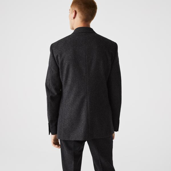 Lacoste Men’s Blended Wool Flannel Straight Fit Jacket