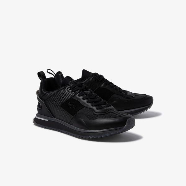 Lacoste Men's Court Break Leather and Textile Sneakers