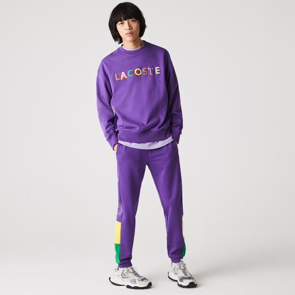 Lacoste Men's Branded Colorblock Fleece Jogging Pants