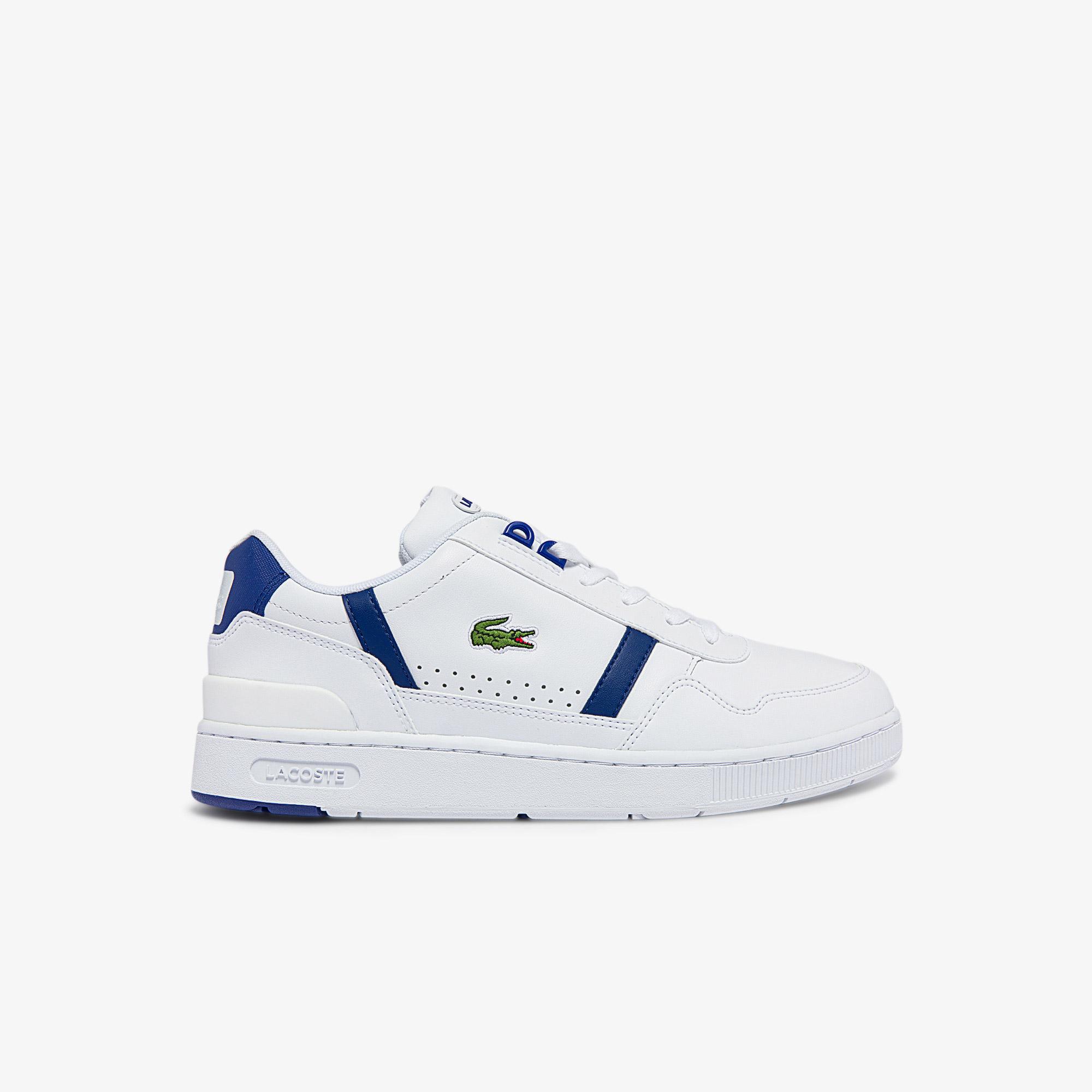 Lacoste Men's T-Clip Leather and Synthetic Trainers