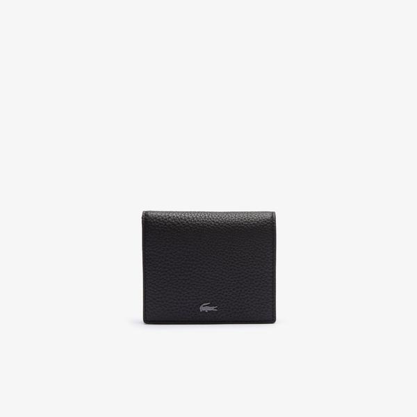 Lacoste Men?s Soft Matte Small Grained Leather Foldable Wallet